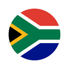 Wall Mural - Round South Africa flag icon