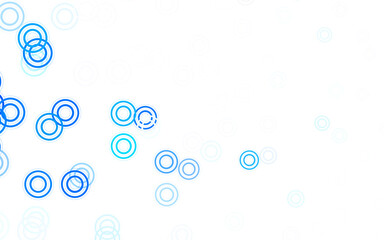 Poster - Light BLUE vector background with spots.