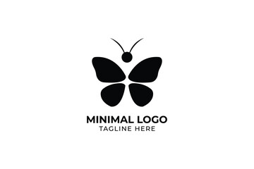  Butterfly conceptual simple icon. Logo. Vector,  spa beauty logo design concept template