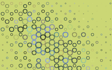 Poster - Light Blue, Yellow vector texture with disks.