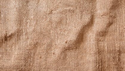 Wall Mural - Retro natural linen bag burlap beige texture background. Brown hessian jute pattern backdrop.