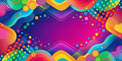 Colorful and abstract patterned background with shapes and colors, abstract, vibrant, colorful, design, artwork