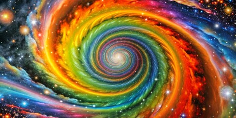 Iridescent rainbow galaxy space psychedelic swirl trippy artwork abstract acrylic background , iridescent, rainbow, galaxy