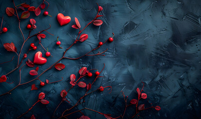 Wall Mural - Valentines Day chocolate copy space background