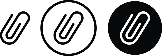 Poster - link icons set. attached black link files isolated on transparent background. internal web page url 