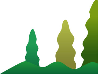 Wall Mural - trees and mountains