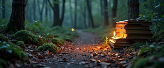 Poster - Candlelight in the Forest.