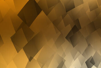Poster - light orange vector layout with lines, rectangles.