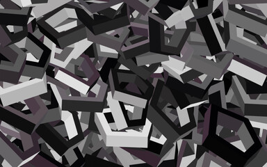 Poster - Dark Gray vector texture with colorful hexagons.