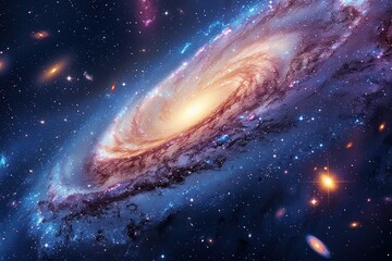 Canvas Print - Spiral Galaxy in Cosmic Vastness