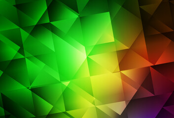 Poster - Light Green, Red vector polygon abstract layout.