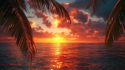 Wall Mural - Tropical Sunset