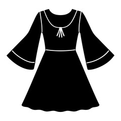 Wall Mural - Dress icon silhouette vector illustration