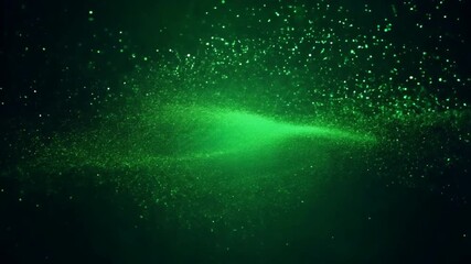 Wall Mural - emerald nebula: a swirling cloud of green particles evokes the mysteries of deep space in this ether