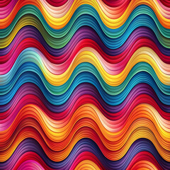 Fototapete - abstract colorful pattern with wavy shapes