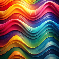 Fototapete - abstract colorful pattern with wavy shapes