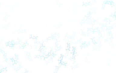Poster - Light BLUE vector background with forms of artificial intelligence.