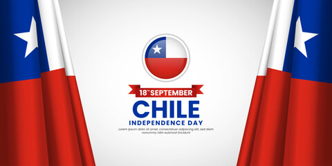 Wall Mural - Chile Independence Day. Happy National Holiday September 18 Background Design