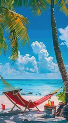 Poster - Tropical Beach Hammock Relaxation