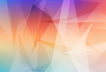 Poster - Light Multicolor vector layout with lines, triangles.