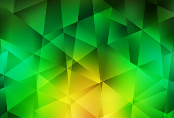 Poster - Light Green, Yellow vector low poly texture.