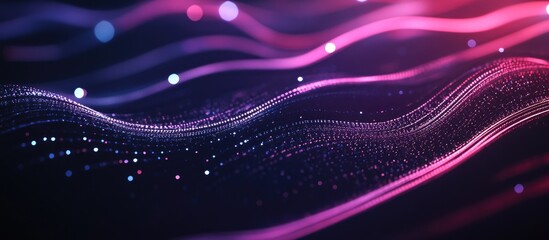 Poster - Stunning abstract wires on a dark backdrop Contemporary tech inspired design element 3D rendered image