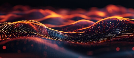 Poster - Stunning abstract wires on a dark backdrop Contemporary tech inspired design element 3D rendered image