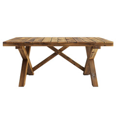 Wall Mural - A rustic outdoor dining table on transparent background