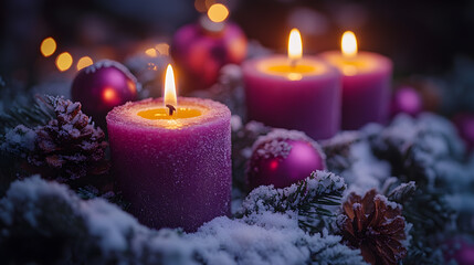 Wall Mural - advent stake candles 