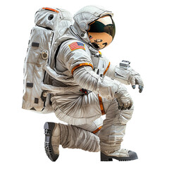 Wall Mural - astronaut isolated on a transparent background