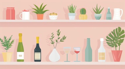 DIY projects, repurposing old items into new, flat design illustration