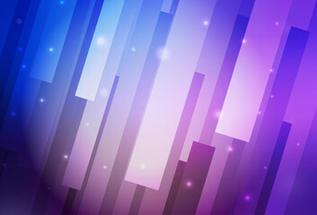 Poster - dark pink, blue vector template with rhombus.