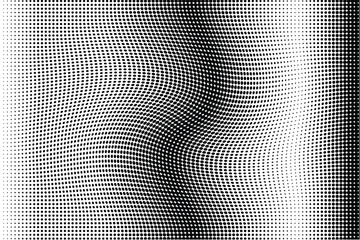 Wall Mural - Abstract monochrome halftone background. Wide vector illustration	