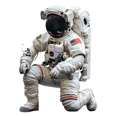 Wall Mural - astronaut isolated on a transparent background