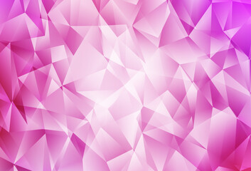 Poster - light pink vector abstract mosaic pattern.