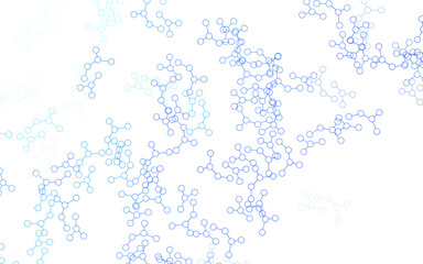 Poster - Light Blue, Green vector backdrop with artificial intelligence data.