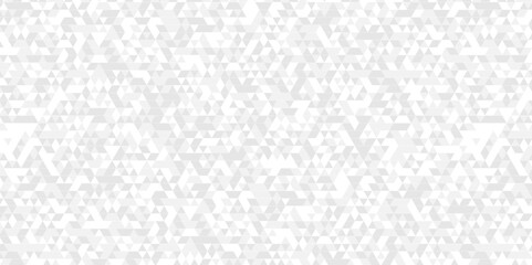 Minimal vector geometric seamless technology gray and white diamond triangle background. Abstract digital grid light pattern white Polygon Mosaic triangle business and corporate background.