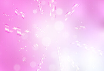 Wall Mural - Light Pink vector pattern in Christmas style.