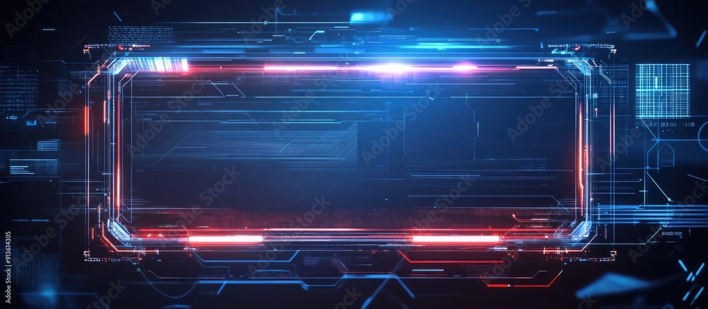 Dynamic geometric shapes in a rectangular HUD interface Background for ...