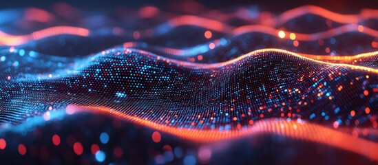 Poster - Innovative Waves of AI Background Illustrating Technology and Development