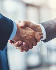 Wall Mural - Close-up of a handshake during a business agreement