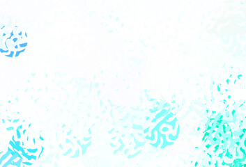 Poster - light blue, red vector background with abstract shapes.