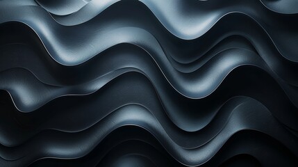 Poster - Abstract Design of Wavy Black Textures in Minimalist Style for Modern Aesthetic Appeal
