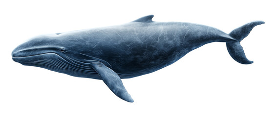 Wall Mural - Blue Whale Isolated on Transparent Background
