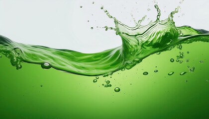 Sticker -  Green water or juice wave flow 