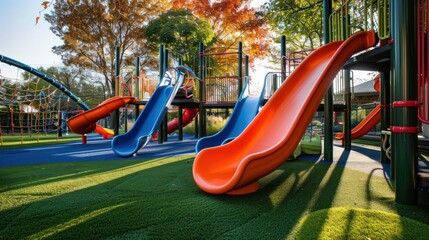 Colorful Playground Slides