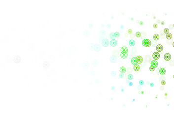 Poster - Light Blue, Green vector template with circles.