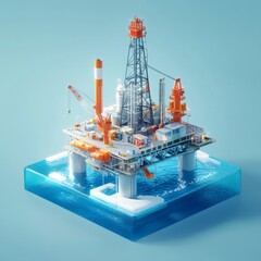 Poster - oil refinery plant