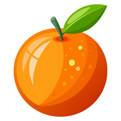 Sweet orange fruit icon logo vector illustration royalty Free Stock image generated Ai