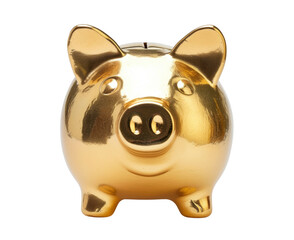 A golden piggy bank, symbolizing saving money and wealth.